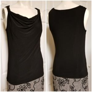 Lovely Black Cowl-Neck Top